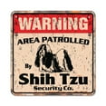 thumbnail image 1 of SHIH TZU Vintage Security Sign Area Patrolled pet gag funny groomer lap dog puppy gift Rigid Plastic | Indoor/Outdoor | 12" Wide, 1 of 4