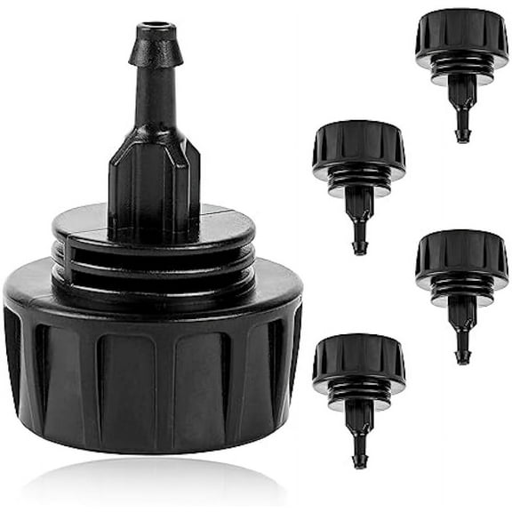 SHIHUALQ 1/4 Inch Drip Irrigation Tubing to Faucet/Garden Hose Adapter Drip Irrigation Hose Connectors Garden Hose Quick Connect Fittings, 5 Pack