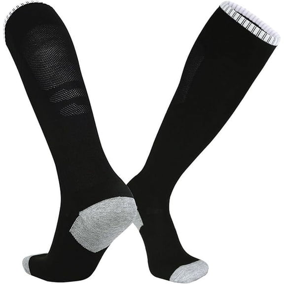 SHIHUALQ 3 Pairs Soccer Football Socks for Youth Baseball Softball Socks for Women and Men Boys Girls