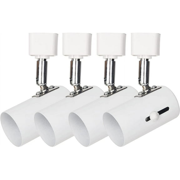 SHILIHE White line Voltage Track Lighting Heads E26 H Type( no Bulb ) , ETL Listed,4Pack