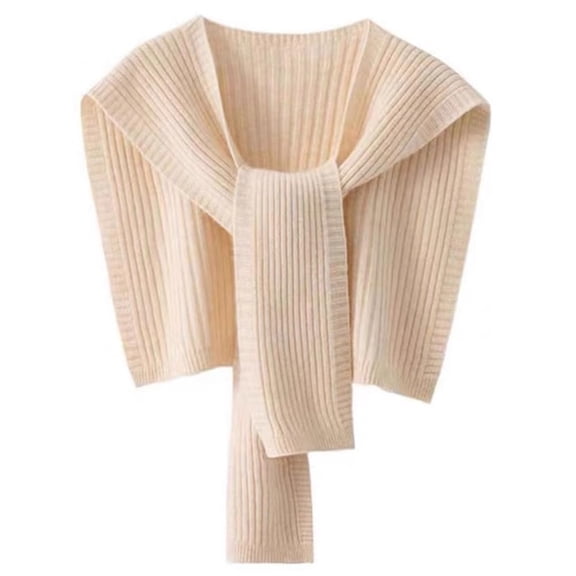 SHILINLAN Soft Knit Scarf Women Solid Color Shawl Wraps Casual Cardigan Cover Up Cape | Fake Collar Sweater Shawl Wraps for Women,Soft Knit Fabric,Cover Up for Travel Commute Daily Flights