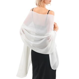 SHILINLANG Chiffon Shawl Wraps for Women Evening Dresses Soft Scarf Formal Wedding Bridal Scarves