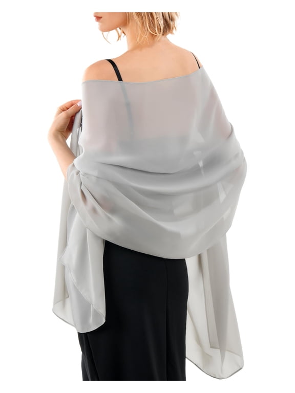 Chiffon Shawl Wraps for Women Evening Dresses Soft Scarf Formal Wedding Bridal Scarves