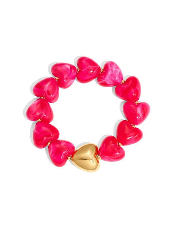 Chunky Beaded Bracelet for Women Trendy Statement Big Colorful Resin Bead Bubble Bracelets Summer Beach Boho Charm Jewelry Cute Gifts for Women