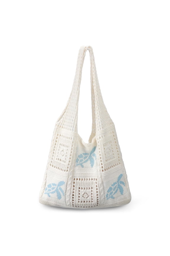 Crochet Bags for Women - Summer Beach Tote, Aesthetic Hippie Knit Bag