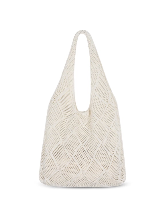 Crochet Tote Bag, Mesh Beach Bag Knit Summer Hobo Bag Vacation Boho Tote Bag for Women