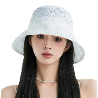 SHILINLANG Elegant Bucket Hats for Women Lace Sun Hats for Women French Fishing Hats Wide Brim Beach Hat Slouchy Summer Hat Vacation