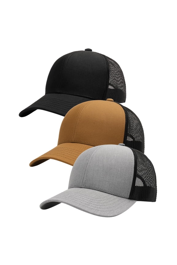 Mens Trucker Hat Structured Mesh Baseball Cap Adjustable Classic Mens Hat