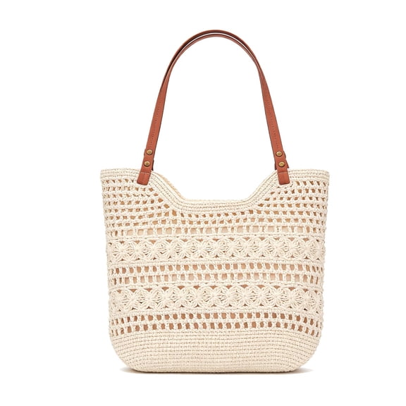 SHILINLANG Small Crochet Beach Bag For Women- Woven Boho Purse Knitted Shoulder Bag For Summer Vacation Beachy Travel Pool