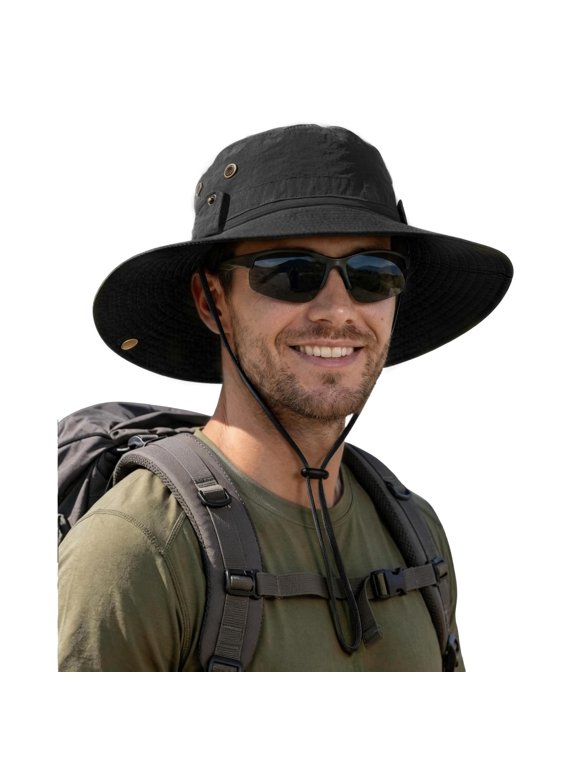 Sun Hats for Men Fishing Hat UPF 80+ Foldable Wide Brim Outdoor Hiking Beach Summer Hats