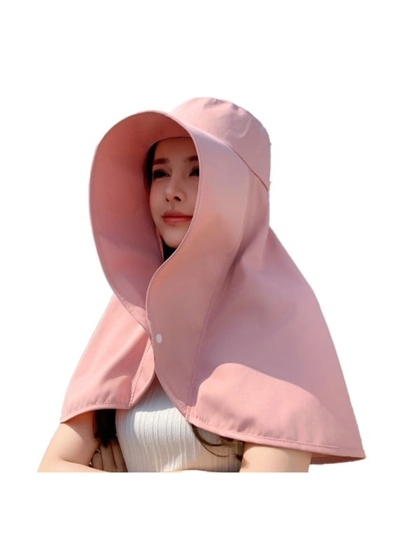 Sun Hats for Women Sun Protection Wide Brim Shawl with Neck Flap Hiking Visor Hat Outdoor Summer Beach