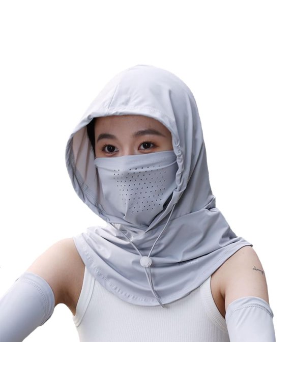 Women's UV Protection Balaclava Hat with Neck Guard & Face Mask for Cycling, Travel & Outdoor Activities