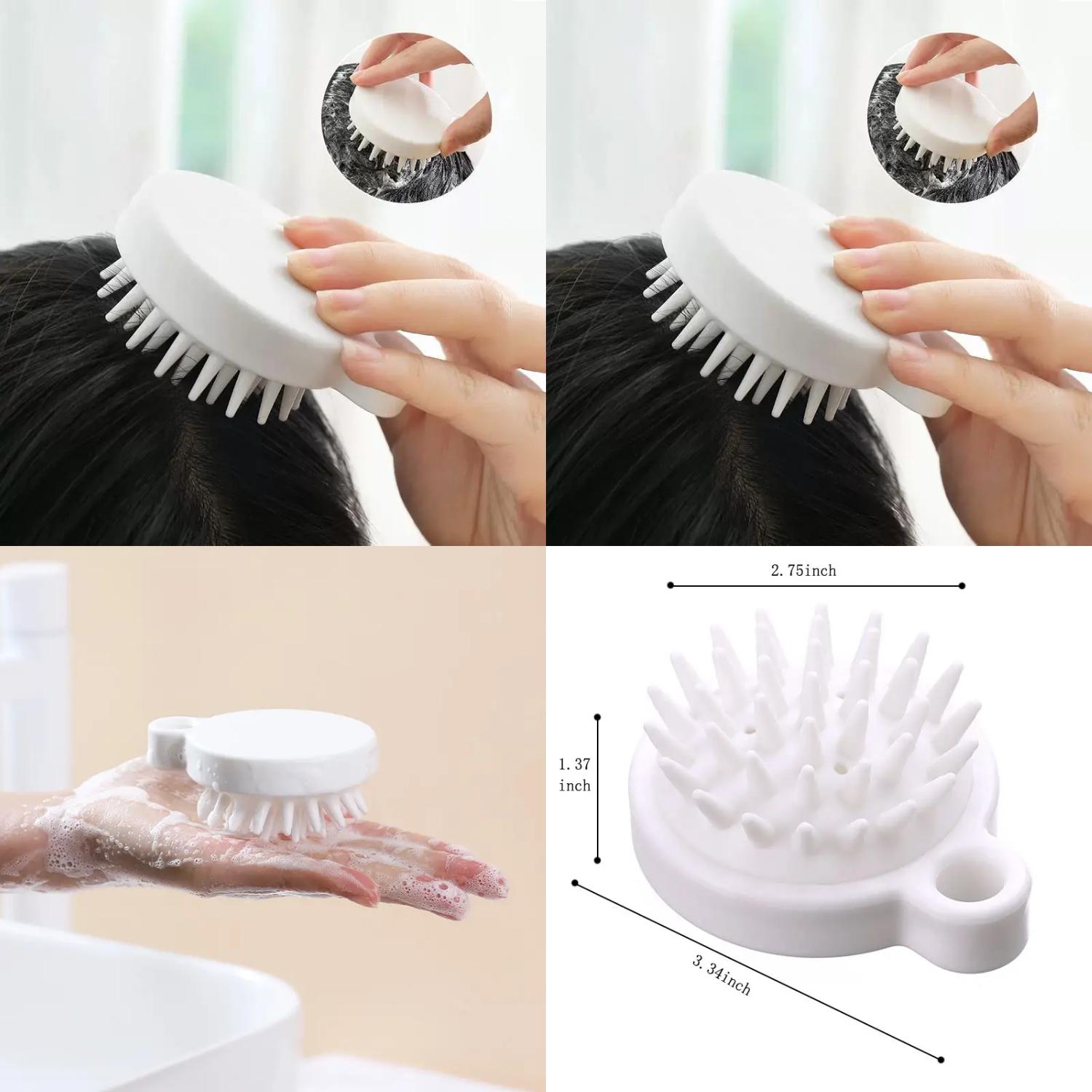 SHILIPHN Effective Silicone Body Brush for Healthy Scalp Care Meridian Cleaning and Massage Comb