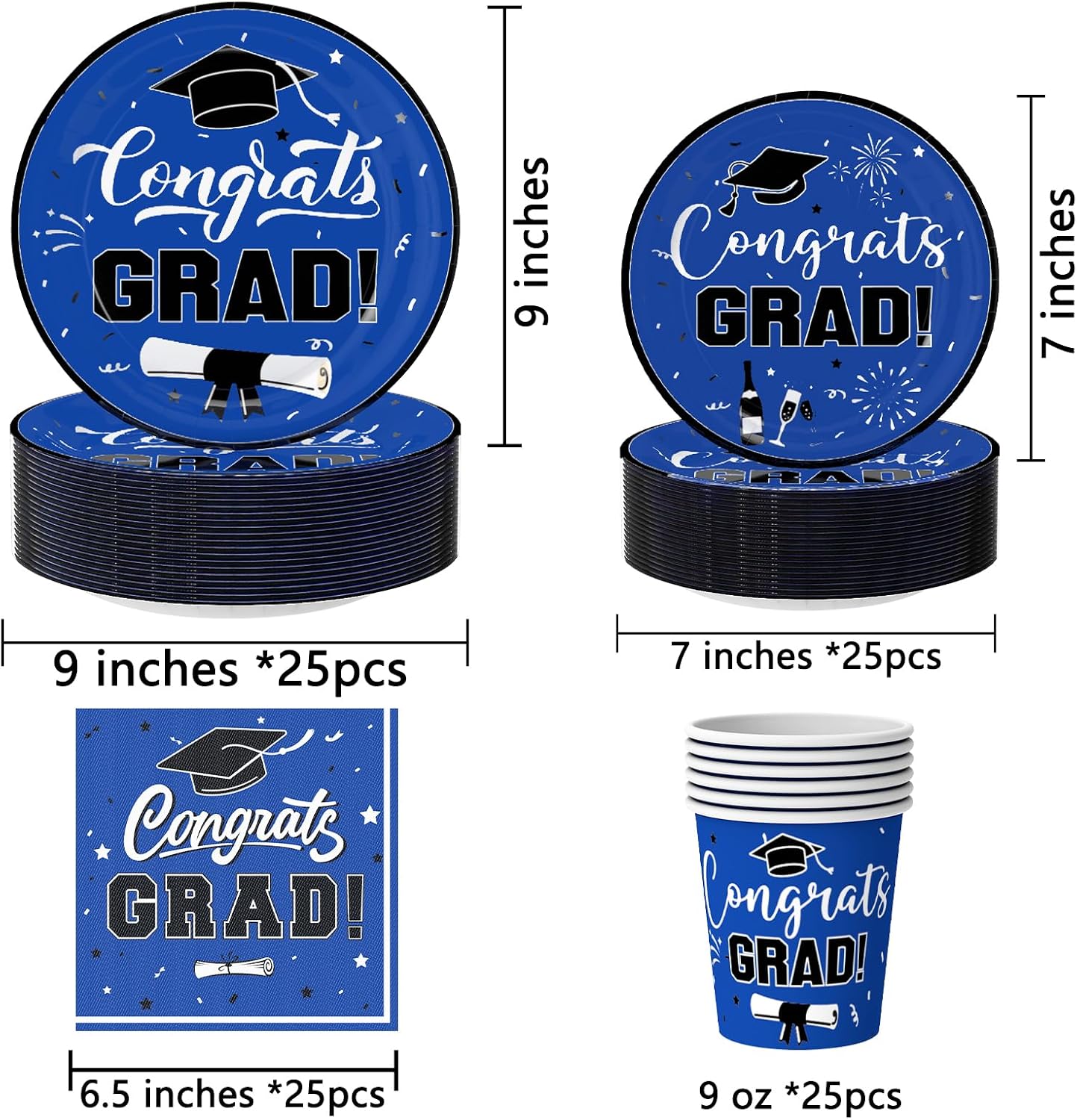 SHILIU-2025 Graduation Party Decorations, 195PCS Class of 2025 ...