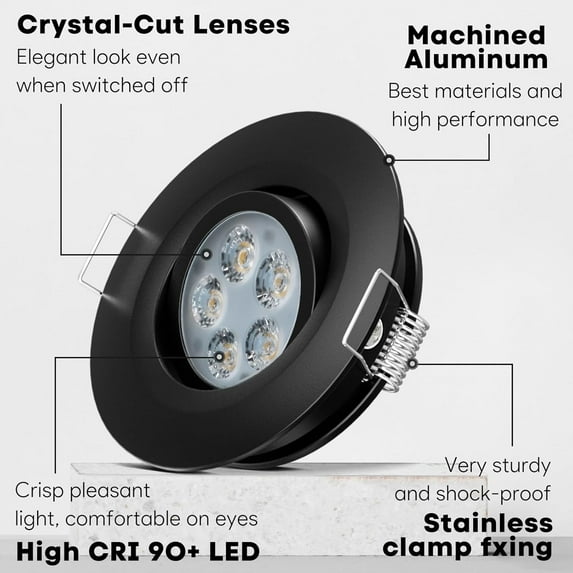 SHILIU-Acegoo Swivel RV Light Recessed Puck Light 12V LED Spotlight RV ...