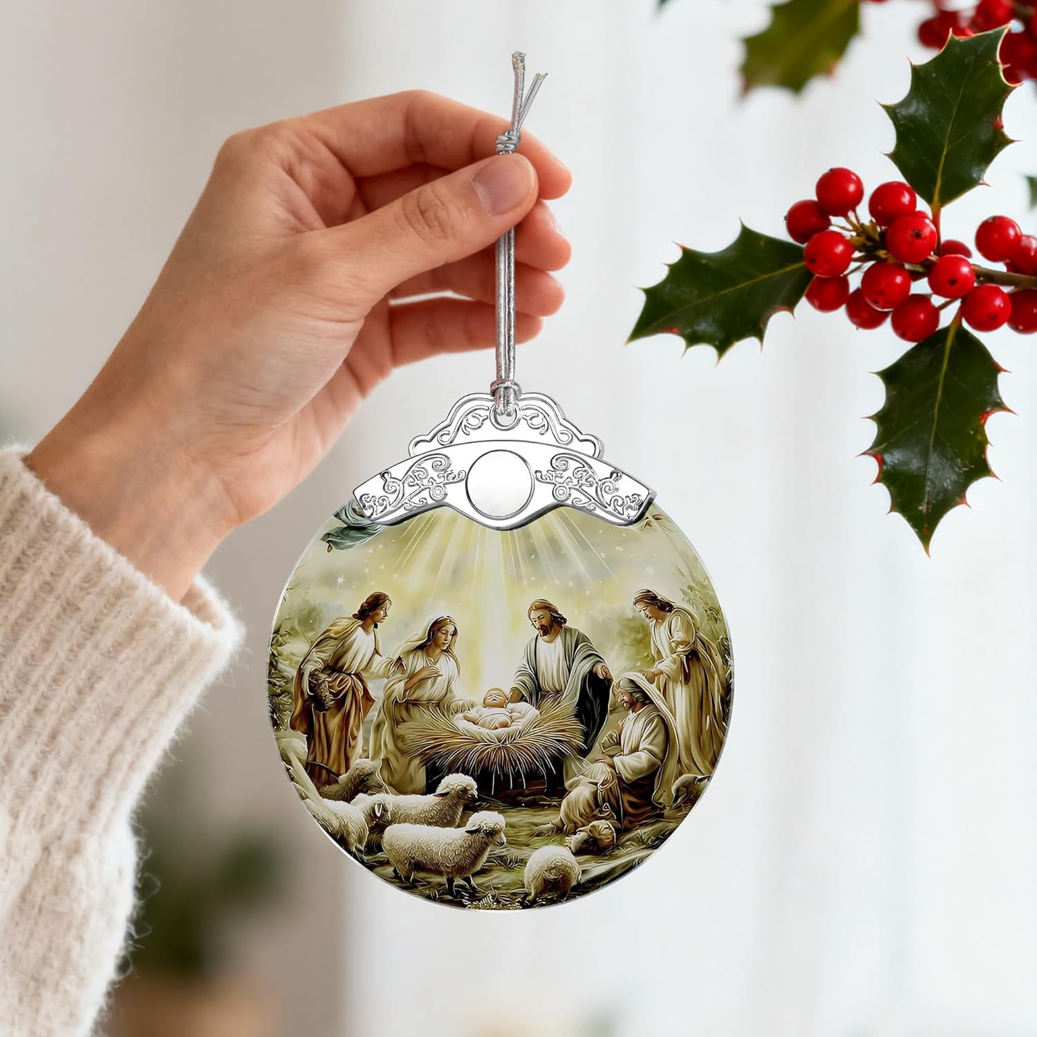 SHILIUChristian Christmas Decoration, Nativity Christmas Ornament — free download
