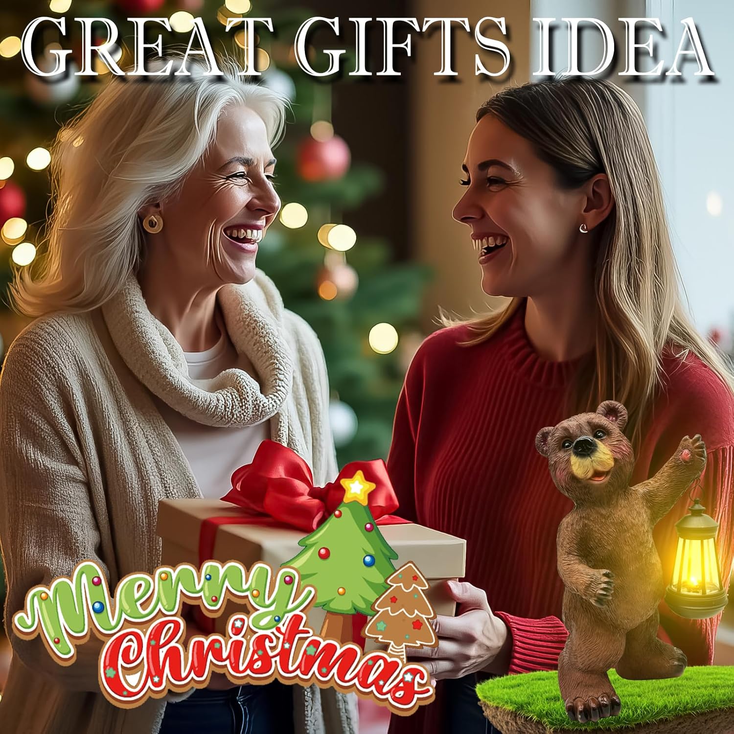 Solar Garden Dog Statue with Lantern - Handcrafted Resin Home Decor for Outdoor Lawn and Patio - Unique Birthday Gifts for Women, Gifts for Mom, Grandma, Wife, Housewarming Gift $6 (Reg.$12 )  (Ad