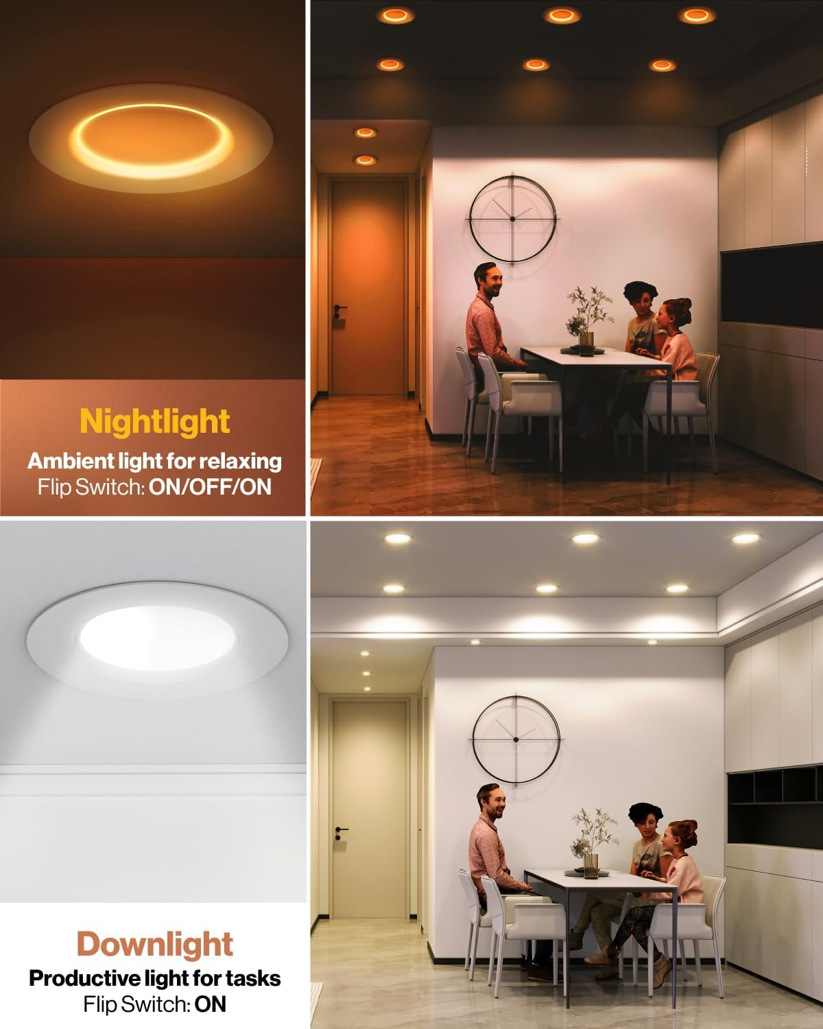 SHILIU-Sunco 6 Inch Recessed Light with Night Light, LED Can Lights ...