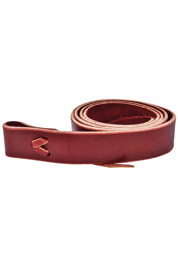 SHILOH Showman Premium 6' Leather Latigo Tie Strap with Holes and Leather Tie Strings