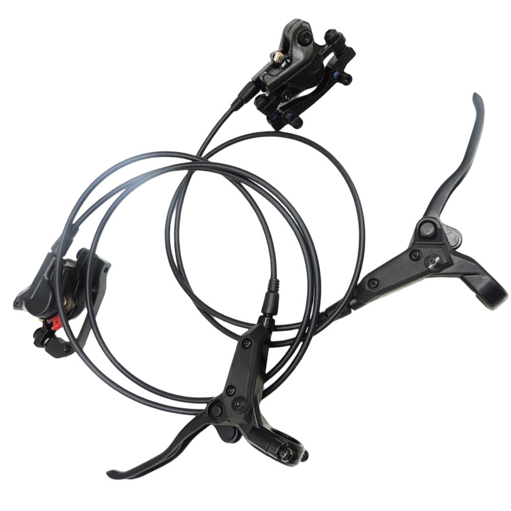 SHIMANO Compatible Mountain Bike Hydraulic Disc Brake Set - Aluminum Alloy Caliper with Mineral Oil Pre-Filled, Left and Right, 160MM Rotor, Black
