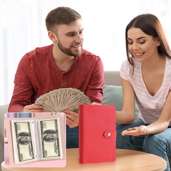 SHIMELE 100 Envelope Binder Budget Planner Cash Organizer Savings Book with 50 Pages for Personal and Family Financial Management