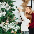 thumbnail image 1 of SHIMELE 20 Pcs Christmas Glitter Branches Artificial Picks Floral Twig Spray DIY Decor Wreath Garland Ornaments Holiday Decorations Festive Home Accessories, 1 of 8