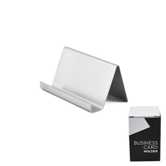 SHIMELE 304 Stainless Steel Business Card Holder and Mobile Phone Stand, Elegant Gold Display Rack, Multifunctional Desktop Organizer for Home and Office