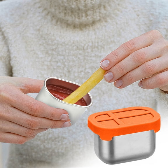 SHIMELE 304 Stainless Steel Dipping Dish Set - 50ml Fresh-Keeping Crispers for Sauces, Dressings, and Condiments - Airtight, Easy to Clean, Stylish Design