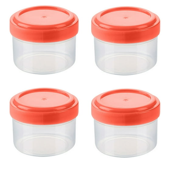 SHIMELE 4-Pack Seasoning Boxes | Transparent Kitchen Condiment Jars | Outdoor BBQ Sauce Containers | Portable Dressing Bottles for Travel & Camping