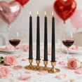 thumbnail image 1 of SHIMELE 4pcs Taper Candles Electroplated Candle Sticks Long Stem Candles Decorative Wax Candles for Wedding Romantic Events Dining Table Centerpiece, 1 of 6