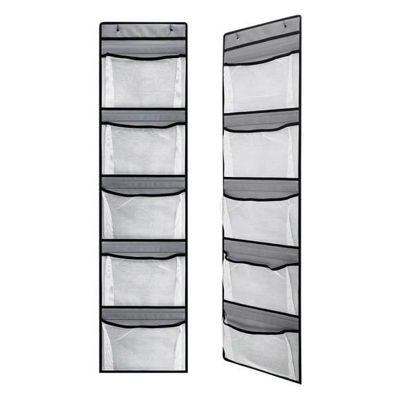 SHIMELE 5 Pockets Hanging Organizer for Underwear Storage, Non-woven Fabric Storage Bag with Lining Board, Closet Organizer, Large Capacity Clothes Storage Solution, Space-Saving Design