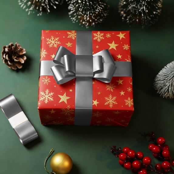 SHIMELE 500cm Matte Ribbon for Gift Wrapping - Christmas Gift Box Ribbon, Festival Decorative Strap, Colorful PVC Bindings - Birthday & Holiday Present Decoration