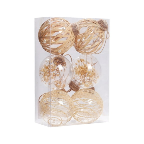 SHIMELE 6 Pcs Shatterproof Christmas Ball Ornaments for Tree, Wedding, Party Decorations - 8cm Plastic Holiday Spheres