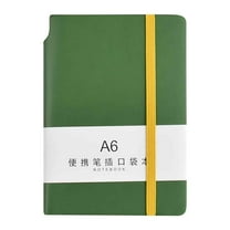 SHIMELE A6 Horizontal Notebook, Thickened Office Notebook, Portable Notepad, Blank Pages for Writing & Drawing, Hard Leather Cover, Multi-functional Design, Various Colors