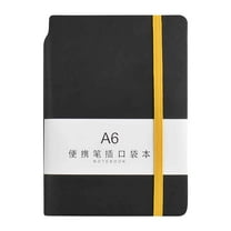 SHIMELE A6 Horizontal Notebook, Thickened Office Notebook, Portable Notepad, Blank Pages for Writing & Drawing, Hard Leather Cover, Multi-functional Design, Various Colors
