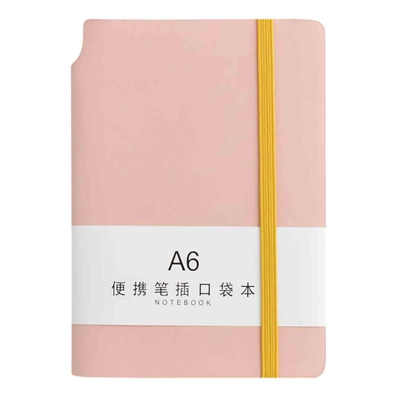 SHIMELE A6 Horizontal Notebook, Thickened Office Notebook, Portable Notepad, Blank Pages for Writing & Drawing, Hard Leather Cover, Multi-functional Design, Various Colors