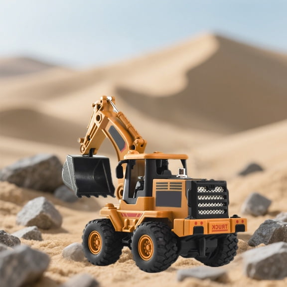 SHIMELE Alloy Engineering Vehicle Toy Car, Simulation Load Excavator, Bulldozer, Dump Truck, Construction Vehicle Model, Durable Play Vehicle, Pull Back Action, Gift for Young Engineers