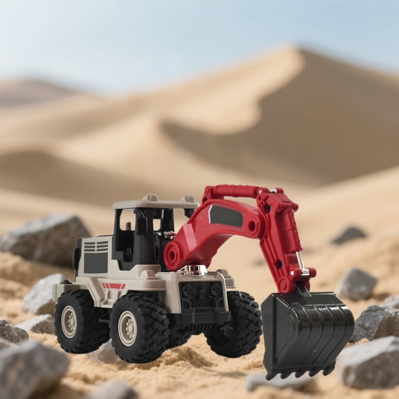 SHIMELE Alloy Engineering Vehicle Toy Car, Simulation Load Excavator, Bulldozer, Dump Truck, Construction Vehicle Model, Durable Play Vehicle, Pull Back Action, Gift for Young Engineers