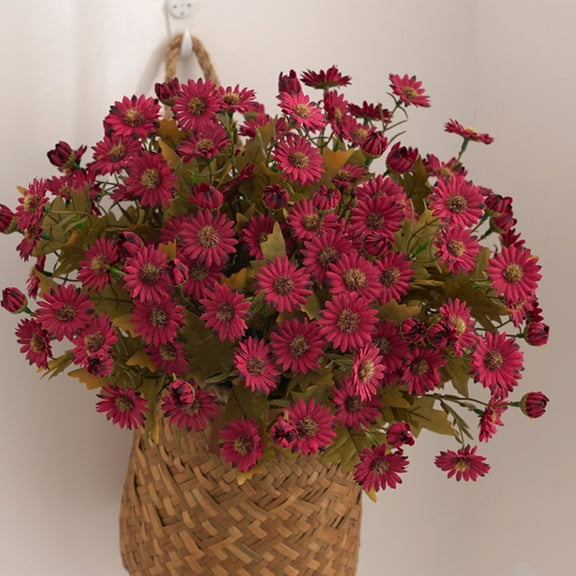 SHIMELE Artificial Chamomile Flower Bouquet Simulation Fake Floral Decoration for Home, Office, Wedding Photography Props, Lifelike Indoor Decor