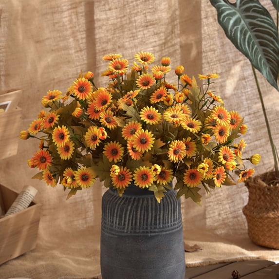 SHIMELE Artificial Chamomile Flower Bouquet Simulation Fake Floral Decoration for Home, Office, Wedding Photography Props, Lifelike Indoor Decor
