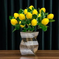 SHIMELE Artificial Lemon Branch Green Decoration Faux Lemon Flower for Home Table Centerpiece Arrangement