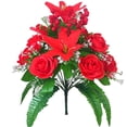 thumbnail image 1 of SHIMELE Artificial Silk Roses Bouquet 18 Heads - Realistic Fake Flowers for Wedding, Valentine's Day, Home Decoration & Events, 1 of 2