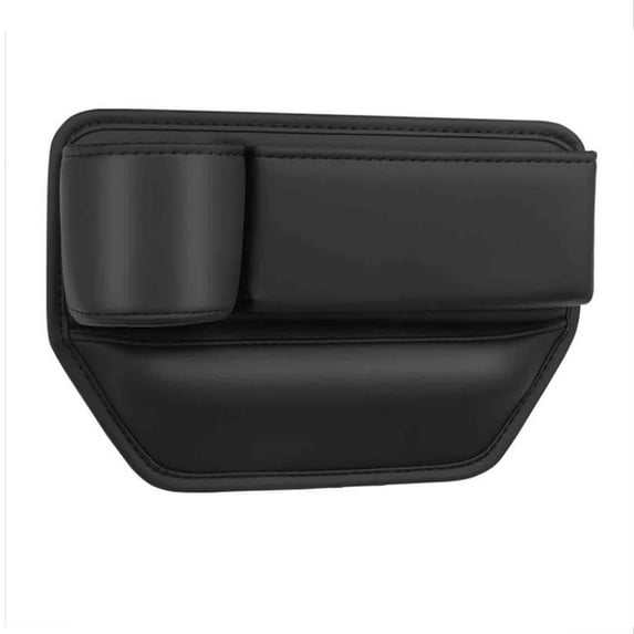 SHIMELE Car Seat Storage Box Multifunctional Leather Organizer Non-Slip Universal Fit for Smartphone, Wallet, and Drinks in Vehicle