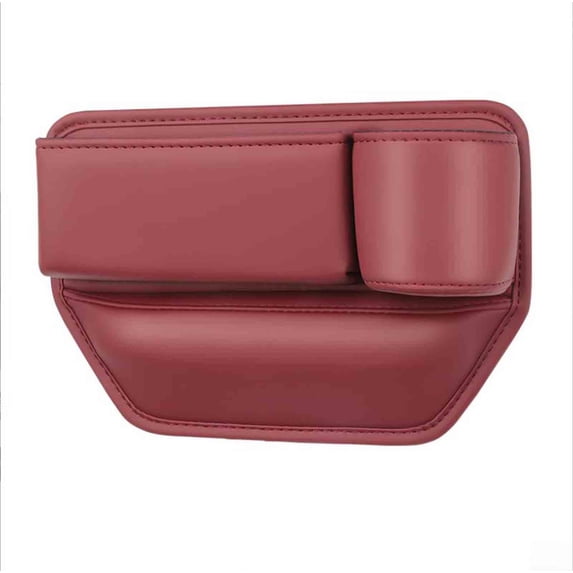 SHIMELE Car Seat Storage Box Multifunctional Leather Organizer Non-Slip Universal Fit for Smartphone, Wallet, and Drinks in Vehicle