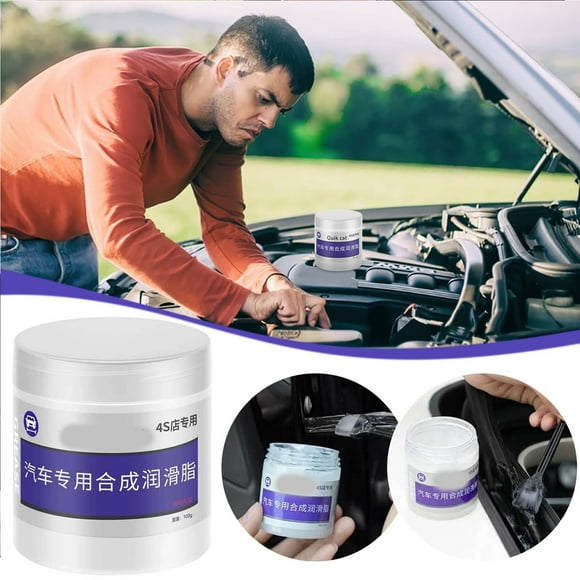 SHIMELE Car Sunroof Track Limiters Lubricant - High-Performance Grease for Rubber & Plastic Parts, Easy Application, 100g with Brush Included