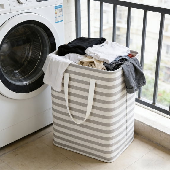 SHIMELE Collapsible Laundry Basket, Foldable Hamper, Portable Dirty Clothes Storage Bin, Large Capacity Washing Bin with Handles for Bedroom, Bathroom, Home