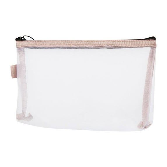 SHIMELE Cosmetic Mesh Storage Bag, Portable Makeup Organizer, Compact Zipper Pouch for Lipstick, Travel Essential for Toiletries & Accessories