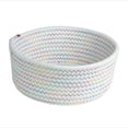 thumbnail image 1 of SHIMELE Cotton Rope Stacking Basket, Small Desktop Storage Basket, Easy Access Open Storage Bin, 6.7" x 6.7" x 3.15", White, 1pc, 1 of 2