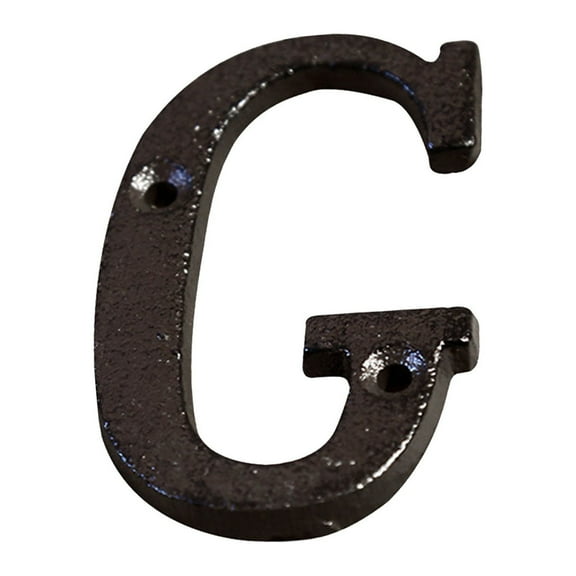 SHIMELE Cast Iron House Letter Metal Alphabet Sign Wrought Iron Number Letter Wall Mount DIY Address Sign Vintage Industrial Home Garden Decor