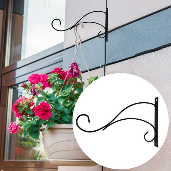 SHIMELE Decorative Metal Plant Hangers, Outdoor Wall Hooks for Hanging Wind Chimes, Bird Feeders, Plant Baskets, Hanging Light, 5pcs
